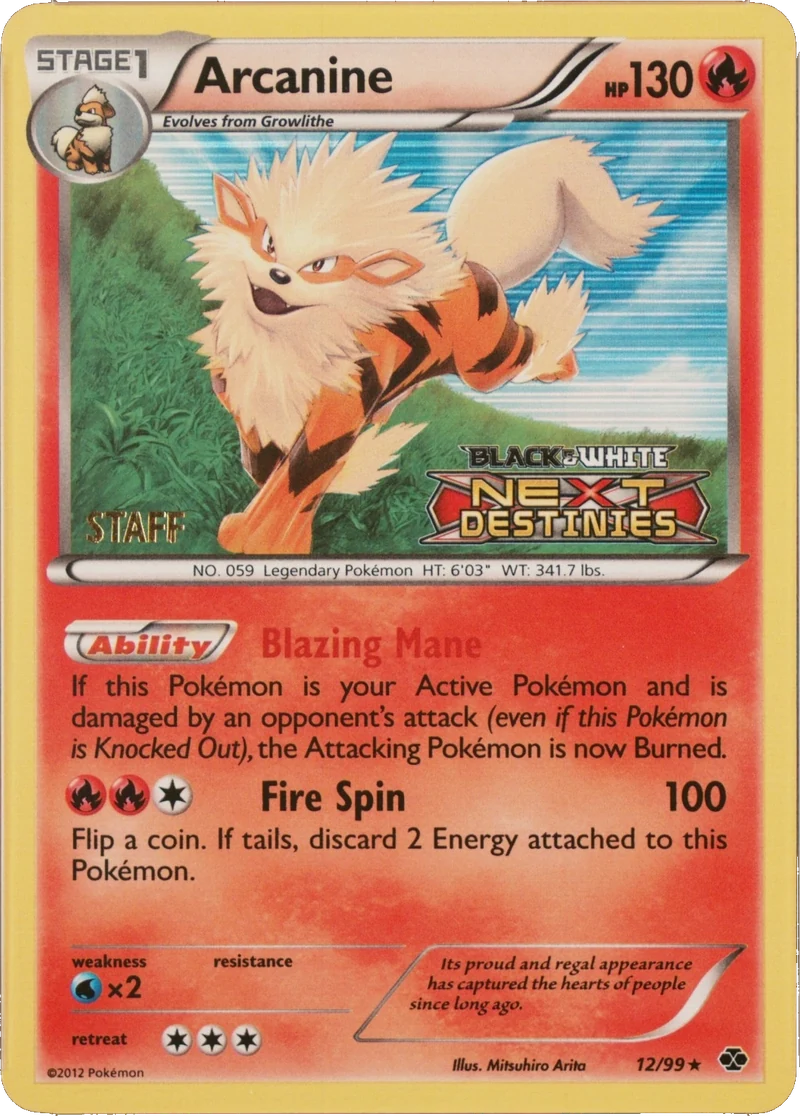 Arcanine Staff Prerelease PSA reference placeholder