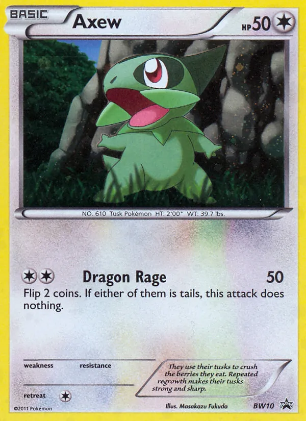 Axew #BW10, BW Black Star Holo, TCGdex reference