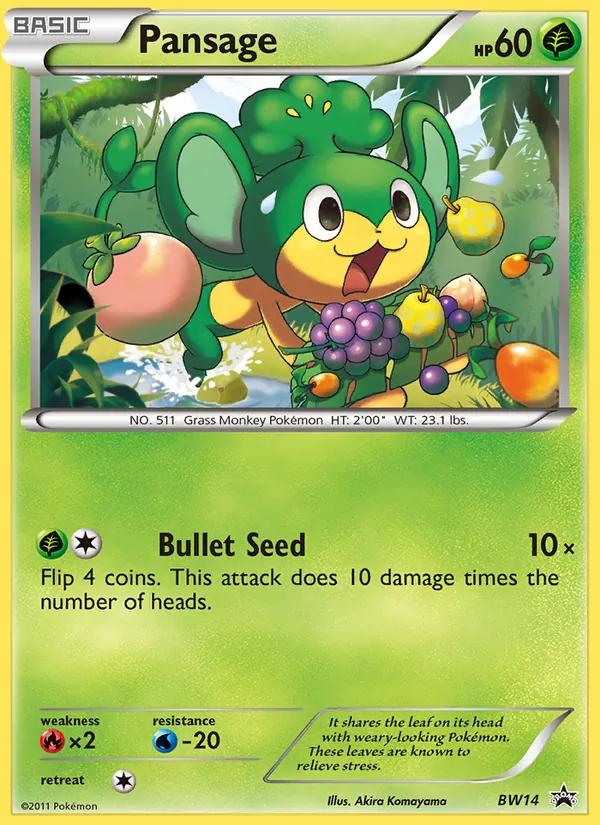 Pansage #BW14, BW Black Star Holo, TCGdex reference