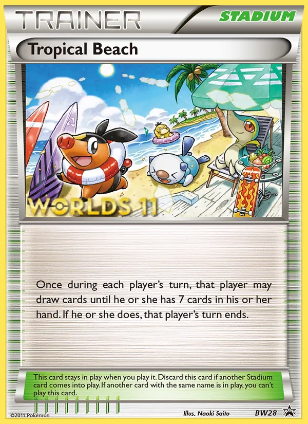 Tropical Beach #BW28, BW Black Star Worlds 2011, TCGdex reference