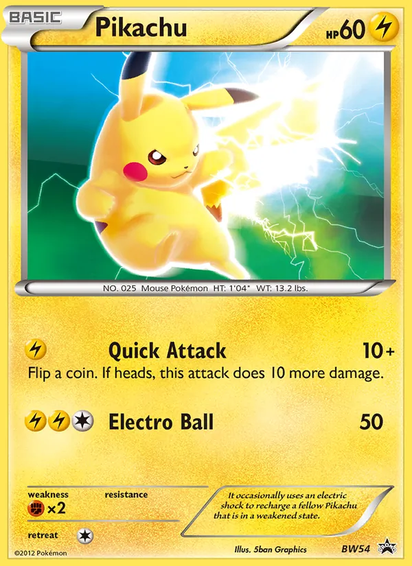 Pikachu #BW54, BW Black Star Holo, TCGdex reference