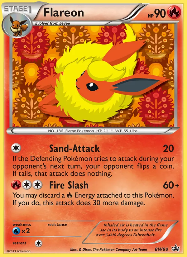 Flareon #BW88, BW Black Star Holo, TCGdex reference