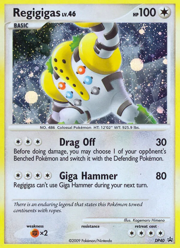 Regigigas #DP40, DP Black Star Promos English Cosmos Holo, TCGdex reference