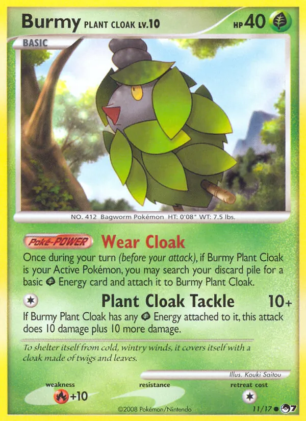 Burmy Plant Cloak #11, POP Series 7 Non Holo, TCGdex reference