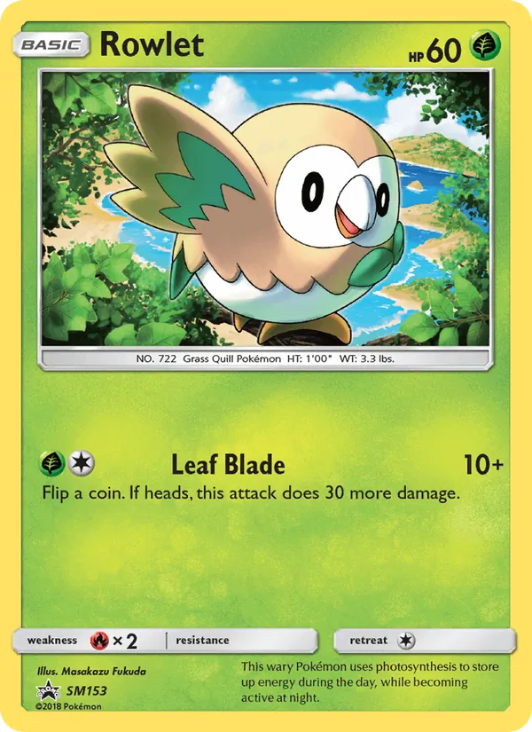 Rowlet #SM153, SM Black Star Holo, TCGdex reference