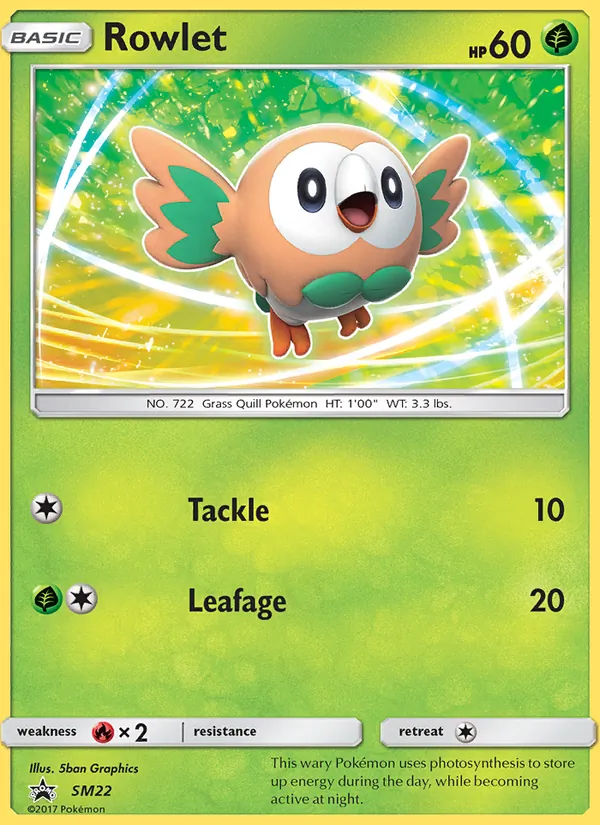 Rowlet #SM22, SM Black Star Holo, TCGdex reference