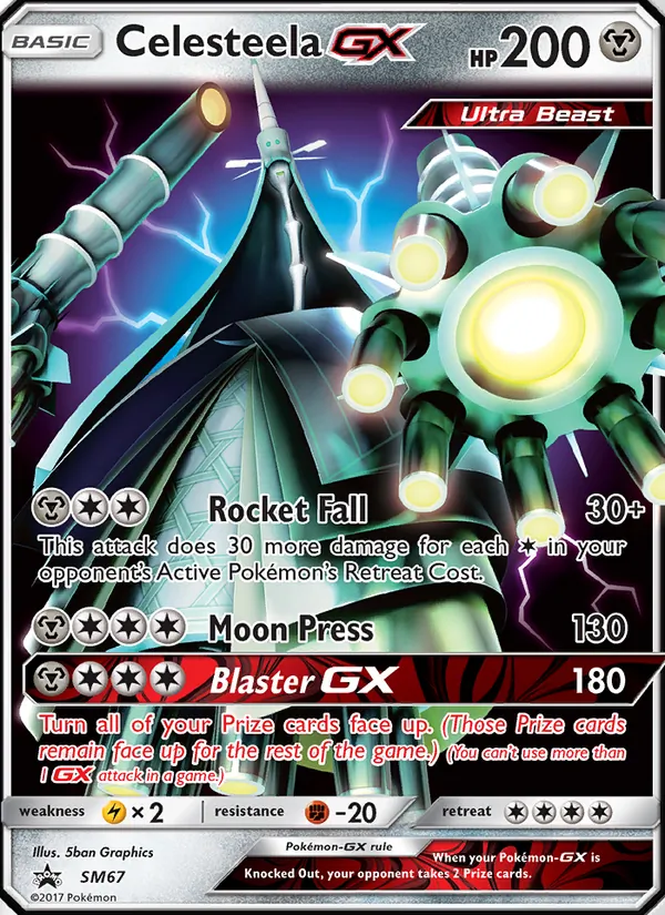 Celesteela GX #SM67, SM Black Star Holo, TCGdex reference