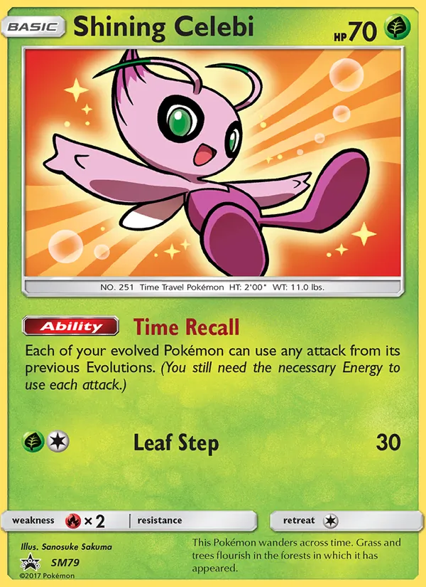 Shining Celebi #SM79, SM Black Star Holo, TCGdex reference