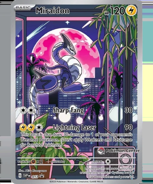 Miraidon #013, English Pokemon Center stamped promo reference image