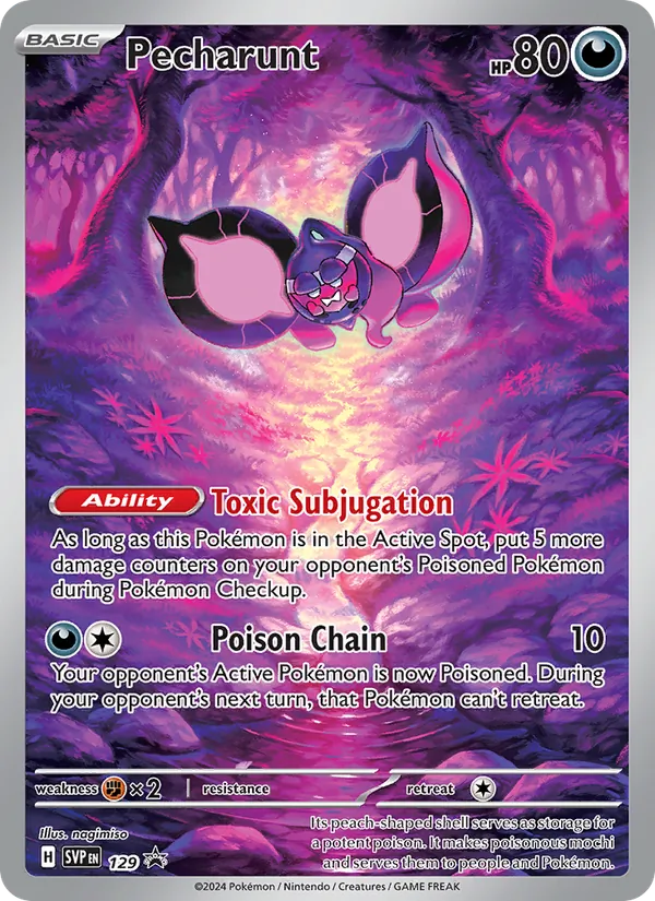 Pecharunt #129, SWSH Black Star Holo, TCGdex reference