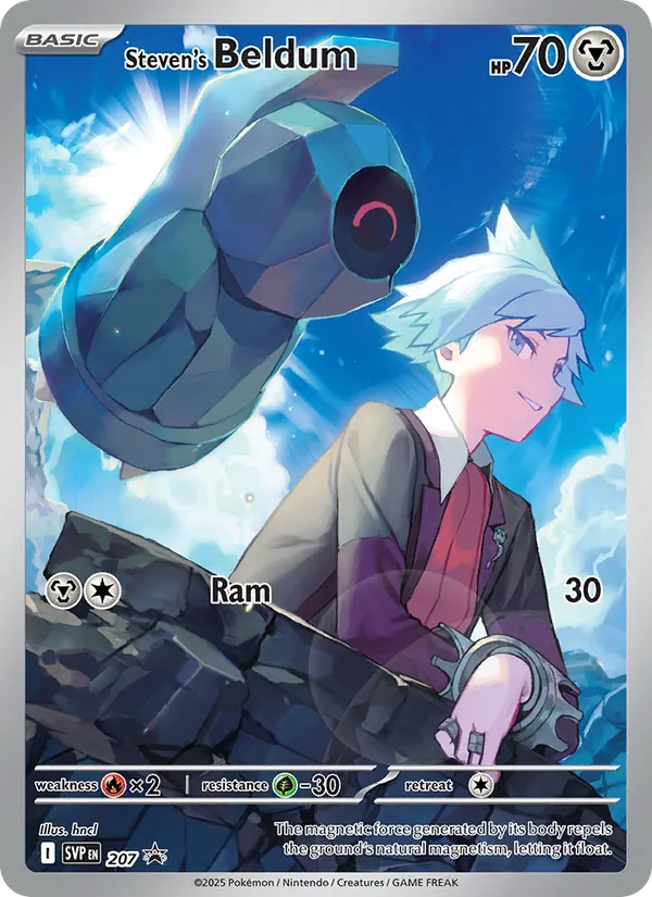 Steven's Beldum #207, SWSH Black Star Holo, TCGdex reference