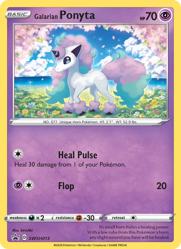Galarian Ponyta #SWSH013, SWSH Black Star Holo, TCGdex reference