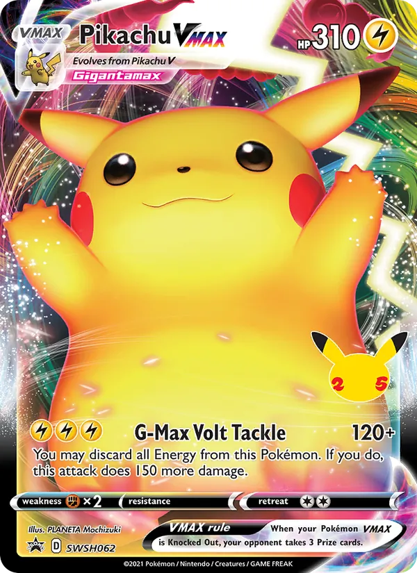 Pikachu VMAX #SWSH062, SWSH Black Star Holo, TCGdex reference