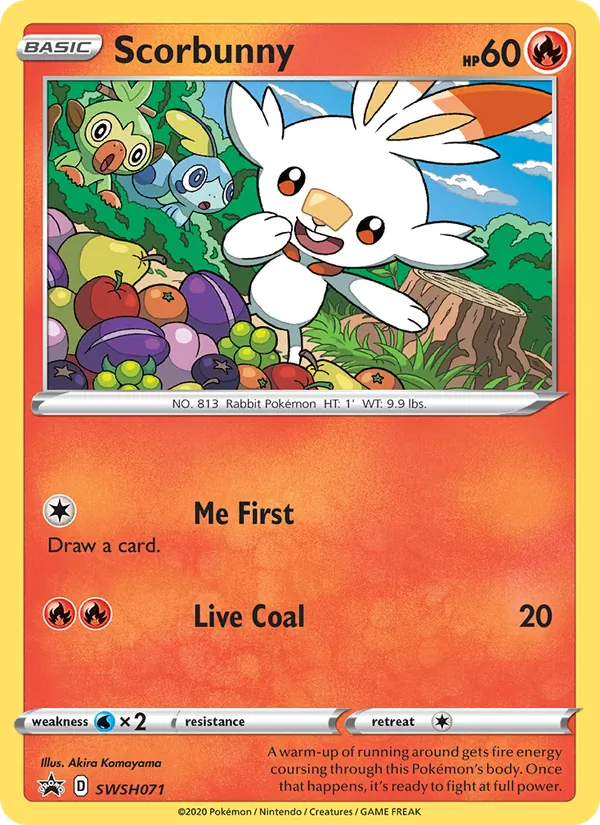 Scorbunny #SWSH071, SWSH Black Star Holo, TCGdex reference