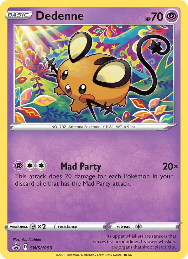 Dedenne #SWSH080, SWSH Black Star Holo, TCGdex reference