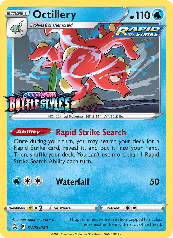 Octillery SWSH089, prerelease base reference scan