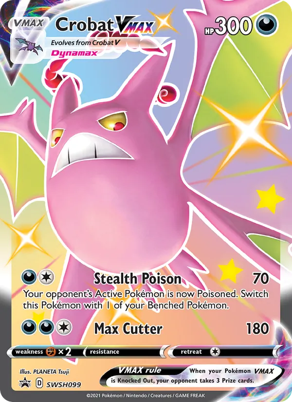 Crobat VMAX #SWSH099, SWSH Black Star Holo, TCGdex reference