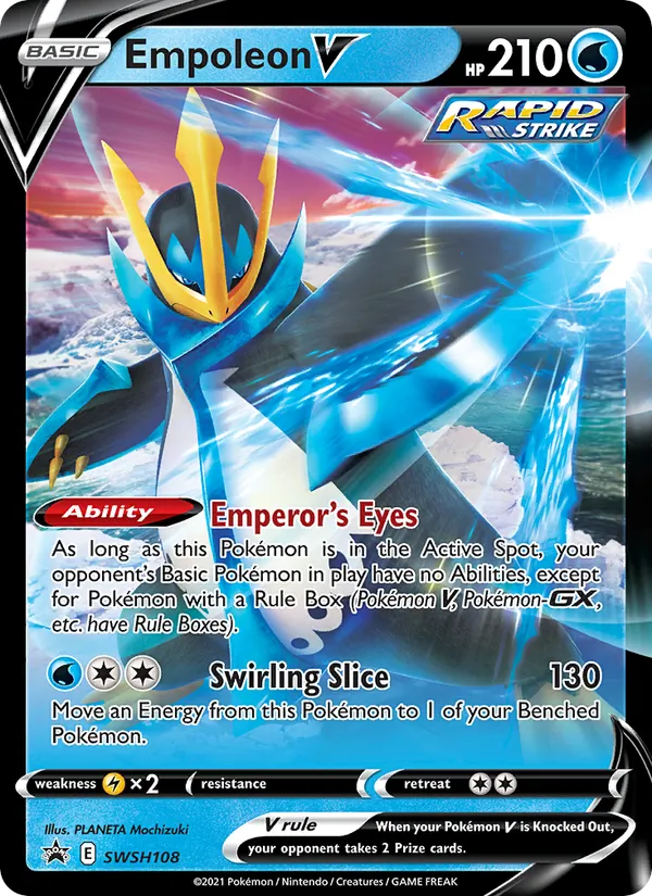Empoleon V #SWSH108, SWSH Black Star Holo, TCGdex reference