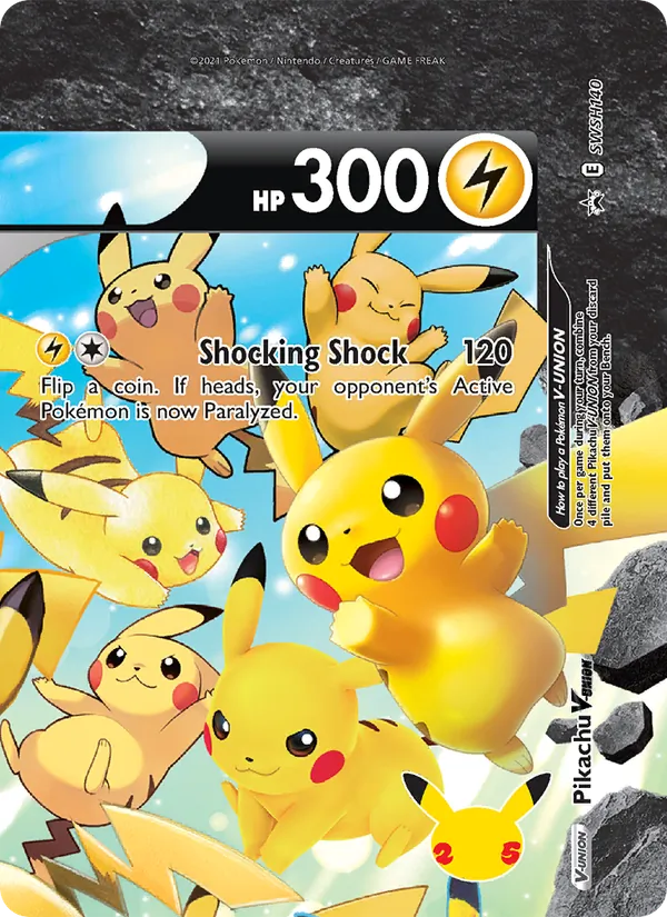 Pikachu V-UNION #SWSH140, SWSH Black Star Holo, TCGdex reference