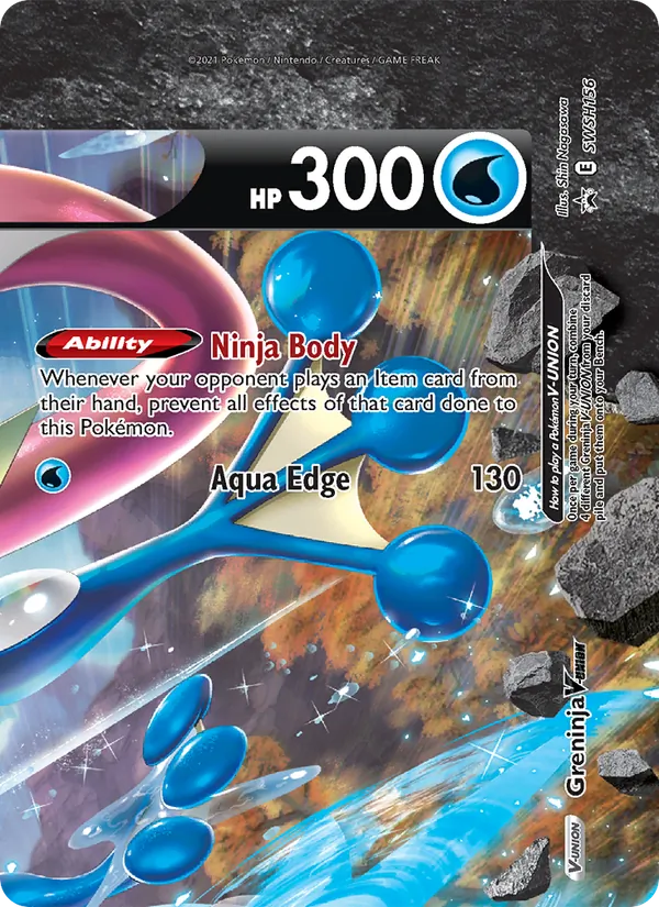 Greninja V-UNION #SWSH156, SWSH Black Star Holo, TCGdex reference