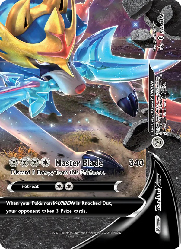 Zacian V-UNION #SWSH166, SWSH Black Star Holo, TCGdex reference