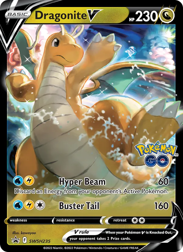 Dragonite V #SWSH235, SWSH Black Star Holo, TCGdex reference