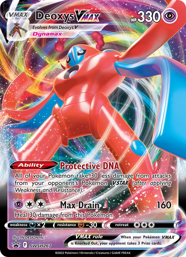 Deoxys VMAX #SWSH267, SWSH Black Star Holo, TCGdex reference