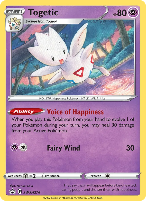 Togetic #SWSH276, SWSH Black Star Holo, TCGdex reference