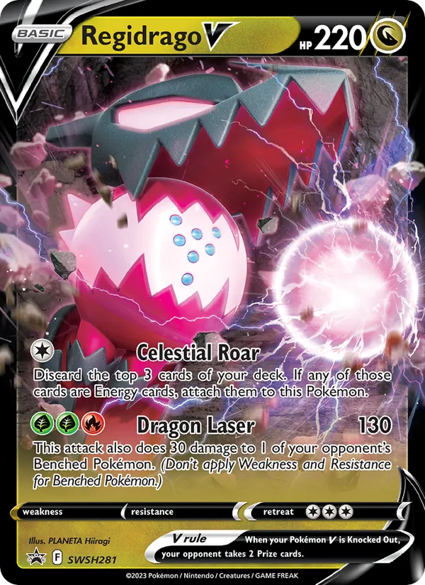 Regidrago V #SWSH281, SWSH Black Star Holo, TCGdex reference