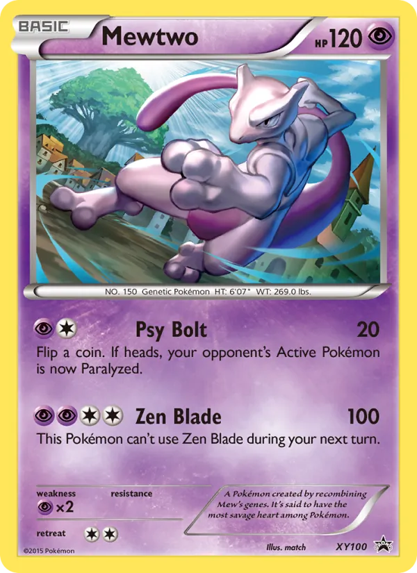 Mewtwo #XY100, XY Black Star Holo, TCGdex reference