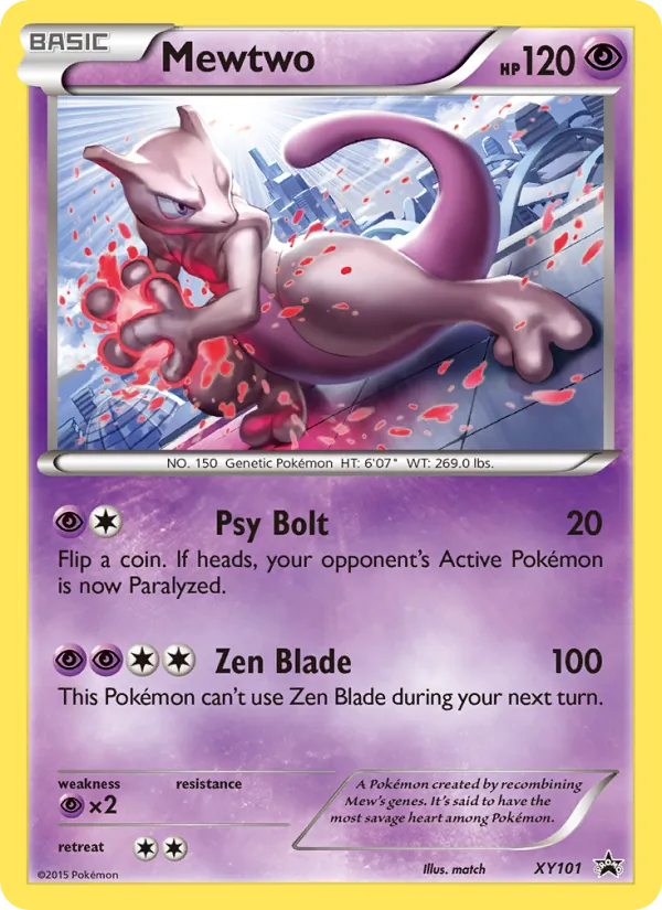 Mewtwo #XY101, XY Black Star Holo, TCGdex reference