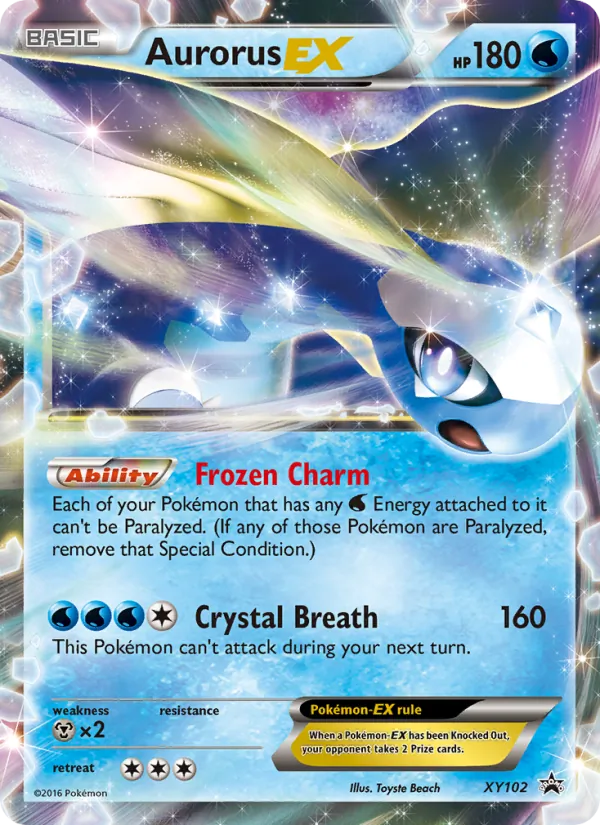 Aurorus EX #XY102, XY Black Star Holo, TCGdex reference