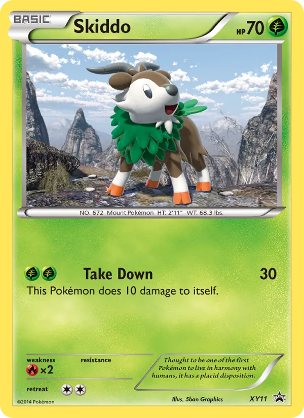 Skiddo #XY11, XY Black Star Holo, TCGdex reference