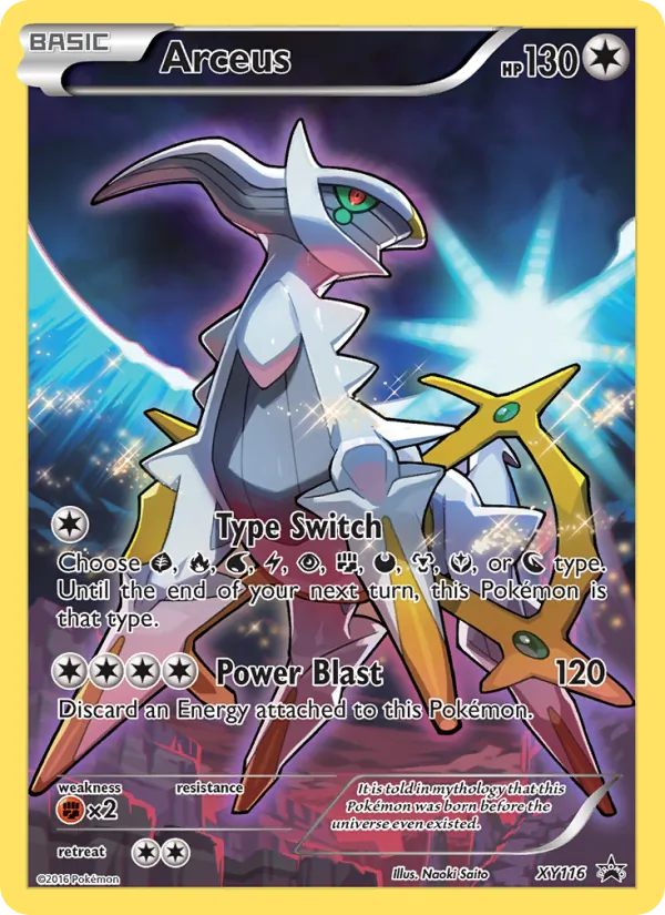Arceus #XY116, XY Black Star Holo, TCGdex reference