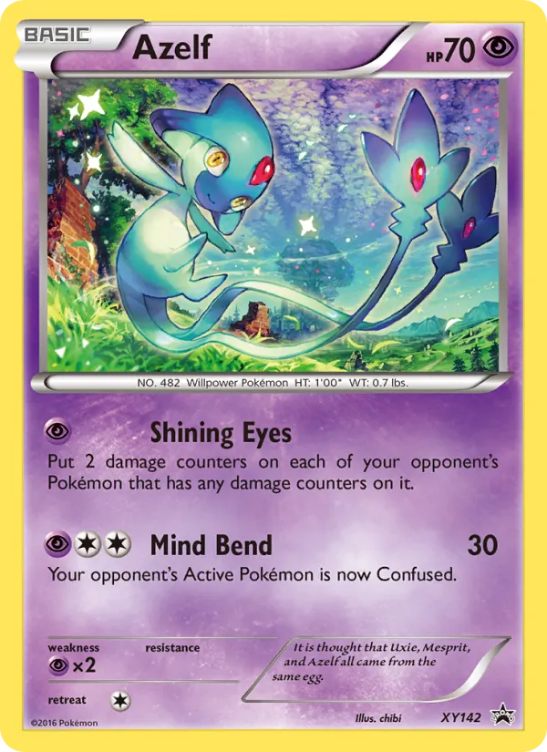 Azelf #XY142, XY Black Star Holo, TCGdex reference
