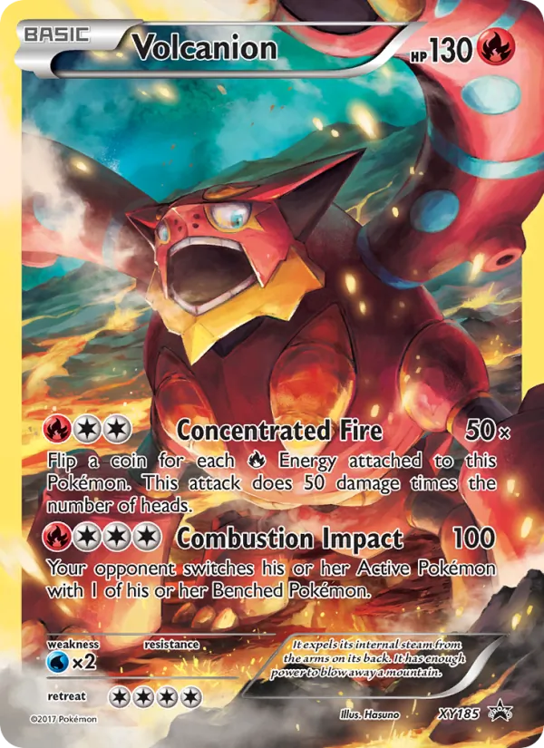 Volcanion #XY185, XY Black Star Holo, TCGdex reference