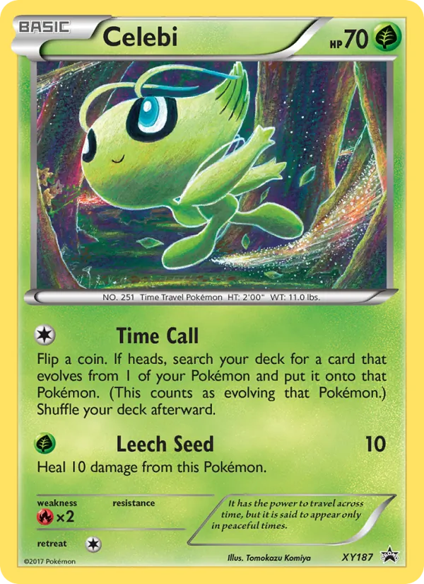 Celebi #XY187, XY Black Star Holo, TCGdex reference