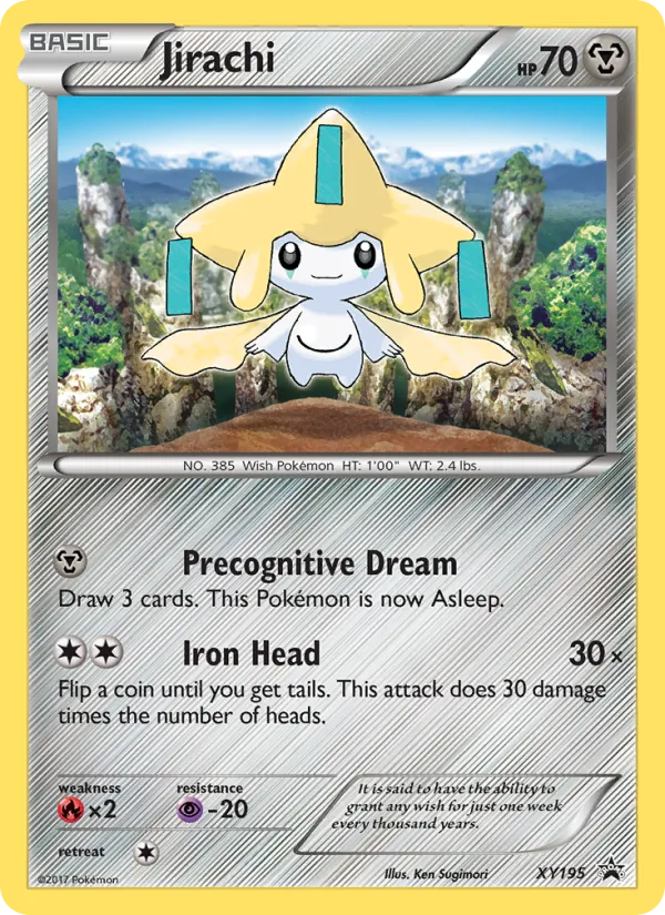 Jirachi #XY195, XY Black Star Holo, TCGdex reference