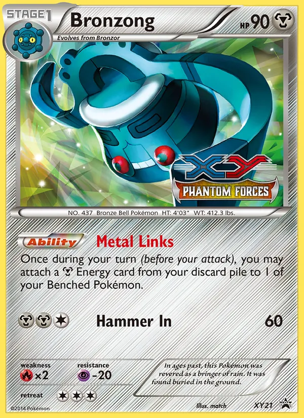 Bronzong XY21, base reference; stamps unverified