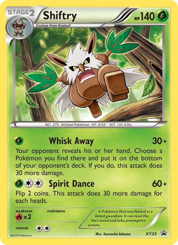 Shiftry #XY23, XY Black Star Holo, TCGdex reference