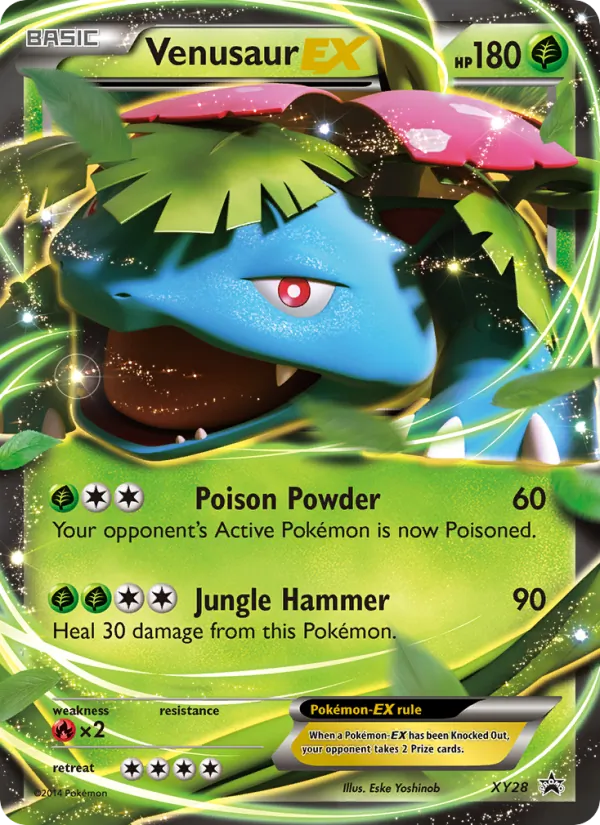 Venusaur EX #XY28, XY Black Star Holo, TCGdex reference