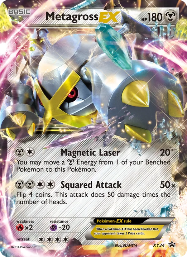 Metagross EX #XY34, XY Black Star Holo, TCGdex reference