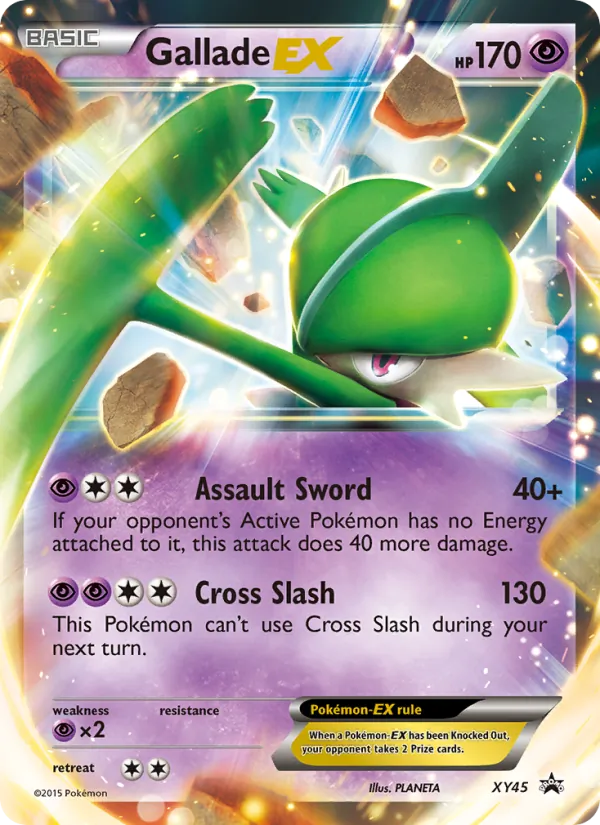Gallade EX #XY45, XY Black Star Holo, TCGdex reference