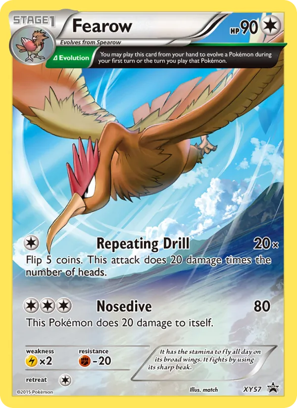 Fearow #XY57, XY Black Star Holo, TCGdex reference